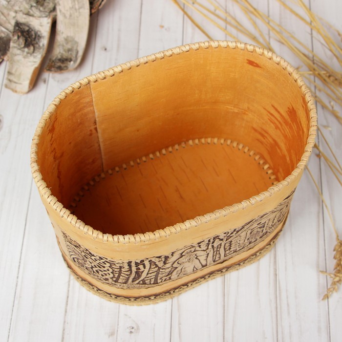 Хлебница «Сказка», 27×18×20 см, береста