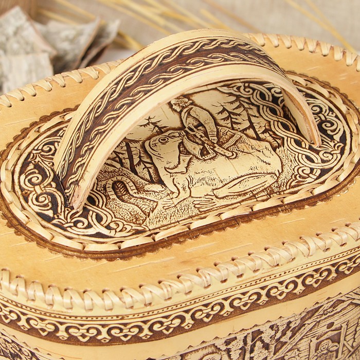 Хлебница «Сказка», 27×18×20 см, береста