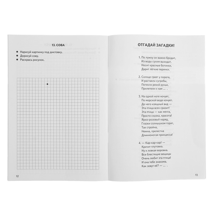 Рабочая тетрадь "Графические диктанты" Птицы, 6-10 лет. Г.Сыропятова