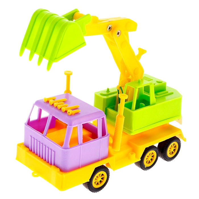 Машинка "Мини Карго Экскаватор", цвета МИКС