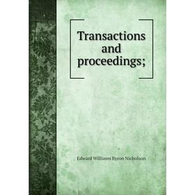 

Книга Transactions and proceedings