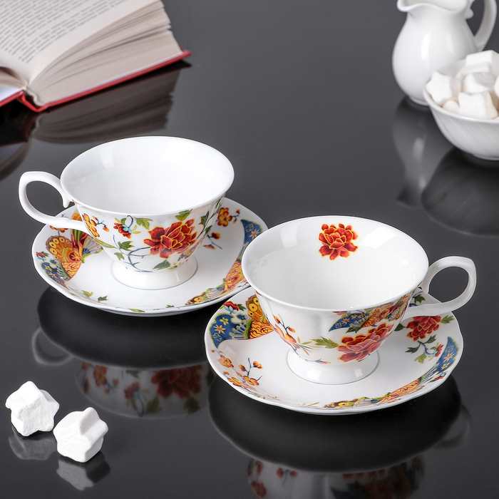 Сервиз чайный "Катрина", 4 предмета: 2 чашки 250 мл, 2 блюдца