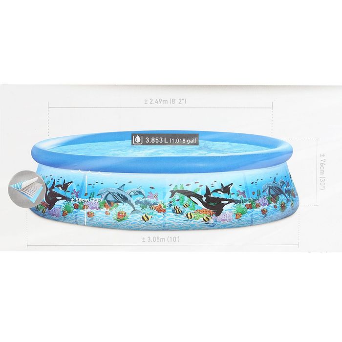 Бассейн надувной Easy Set, с рисунком, 305х76 см, фильтр-насос 28126 INTEX