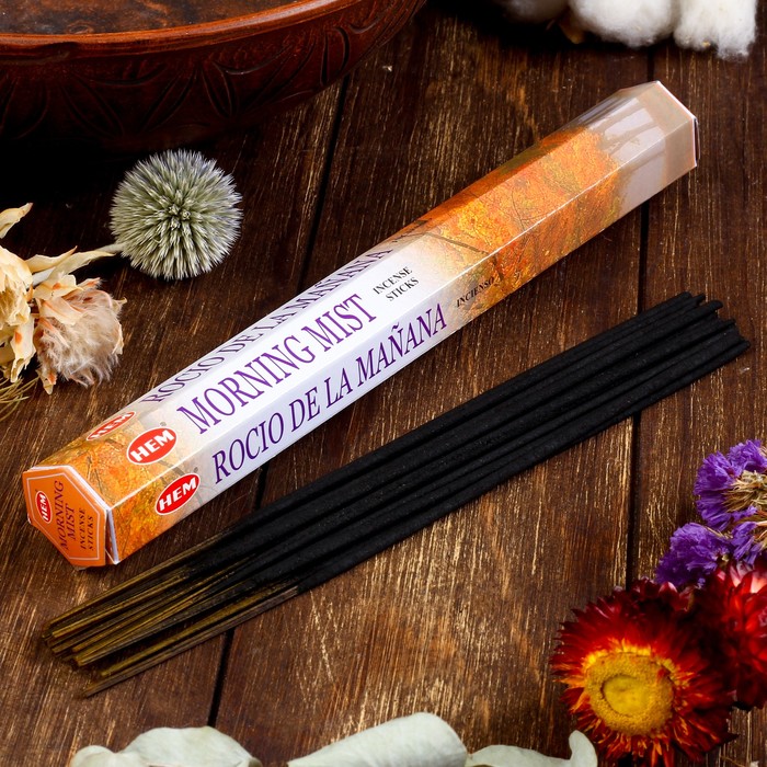 Благовония "HEM Morning Mist" (Утренний туман), шестигранник, 20 палочек