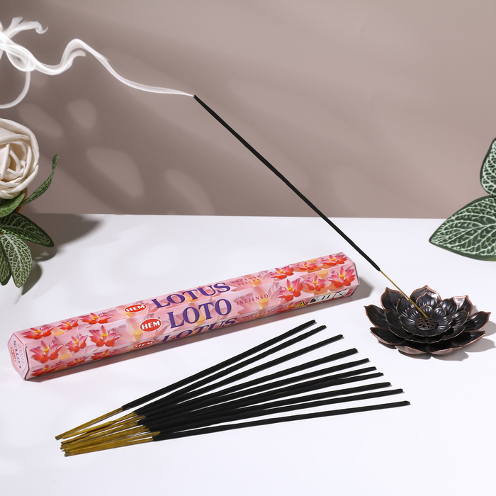 

Благовония HEM "Lotus. Лотос", 20 палочек в упаковке, шестигранник