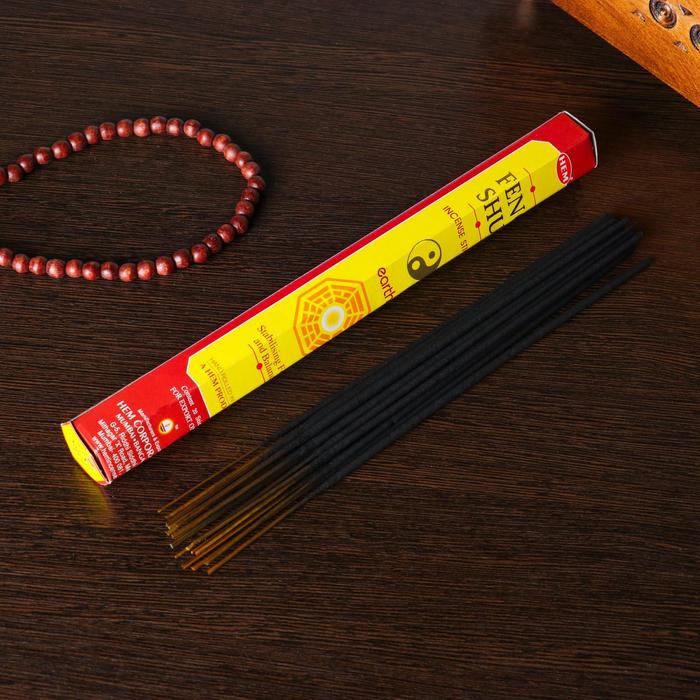 Благовония "HEM Feng Shui Earth" (Фэн Шуй Земля), шестигранник, 20 палочек