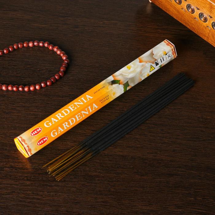 Благовония "HEM Gardenia" (Гардения), шестигранник, 20 палочек