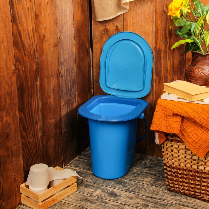Ведро-туалет, 17 л, голубой