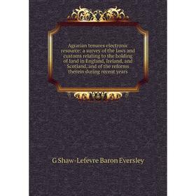 

Книга Agrarian tenures electronic resource