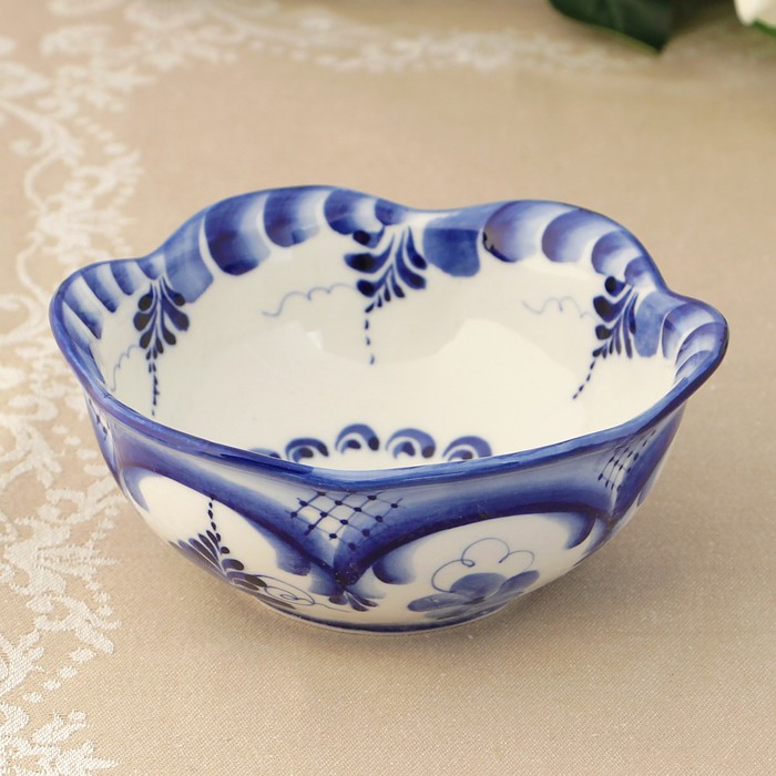 Салатник «Ажурный», 15х15х6 см, гжель