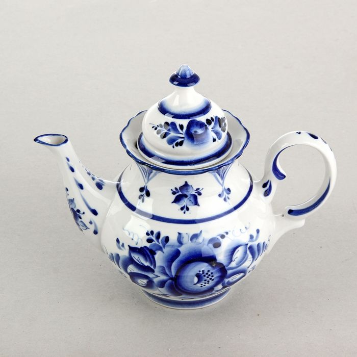 Чайник заварной «Бутон», 19х13х22 см, гжель