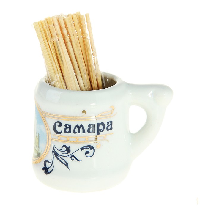 Кружка с зубочистками «Самара. Стела "Ладья»