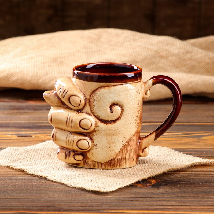 Кружка для пива "Дуля" глазурь, 0,5 л