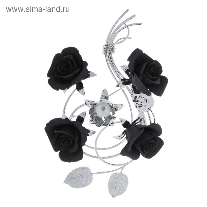 фото Подсвечник black flowers на одну свечу, 29 × 29 × 19 см napoleon