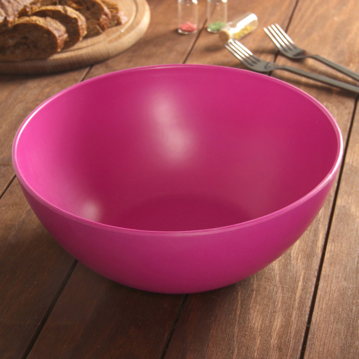 Салатник 25 см "Бамбуковый лес", 3 л, цвет фуксия