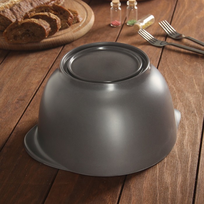 Салатник 21 см "Бамбуковый лес", цвет серый