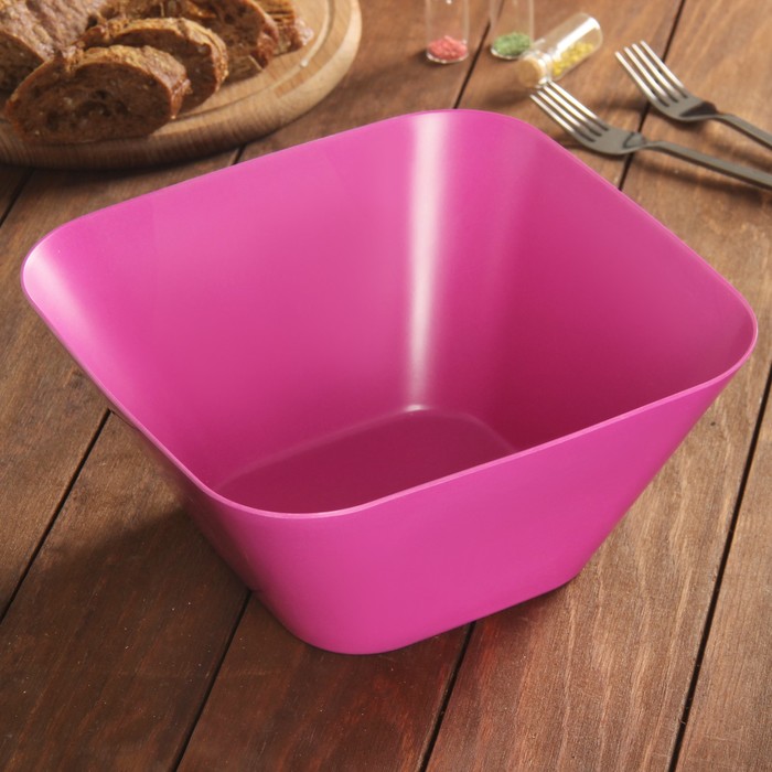 Салатник 25х13 см "Бамбуковый лес", 4 л, цвет фуксия