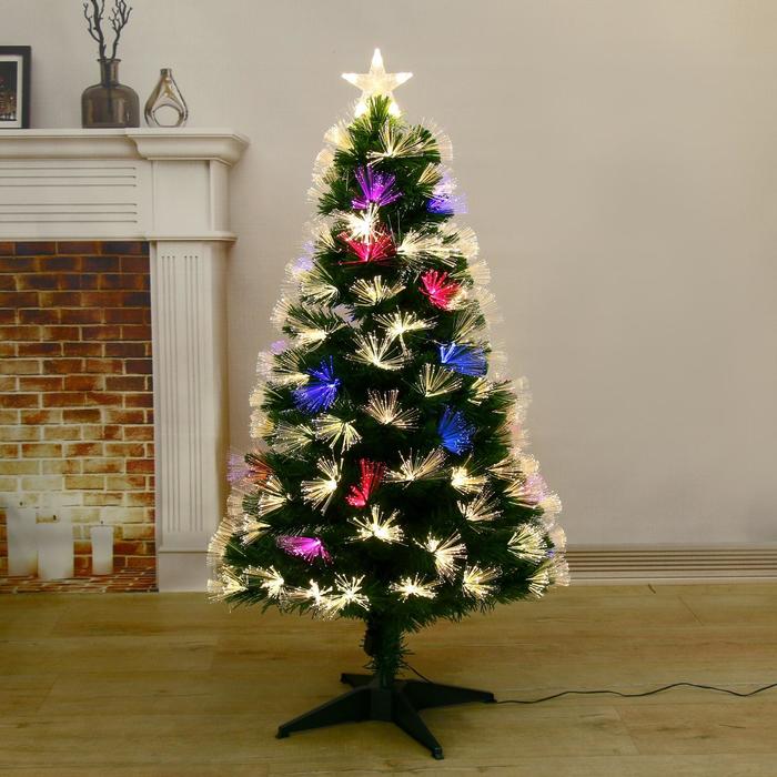 Елка фиброоптическая пучок 120 см, d нижнего яруса 65 см, 125 веток