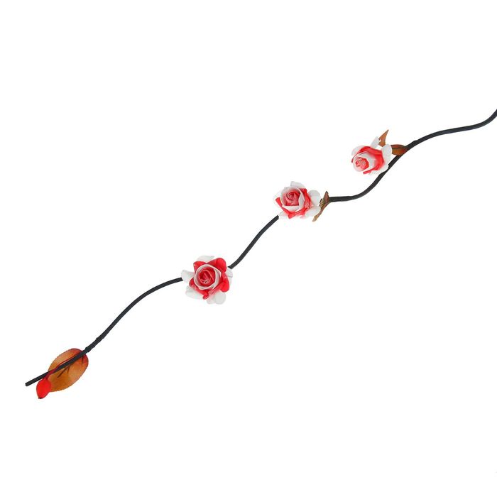 Декоративная ветка "Лепные розы" микс