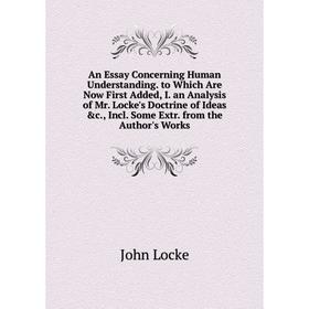 

Книга An Essay Concerning Human Understanding