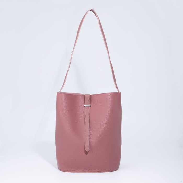 

Сумка женская, отдел на клапане, цвет пудра