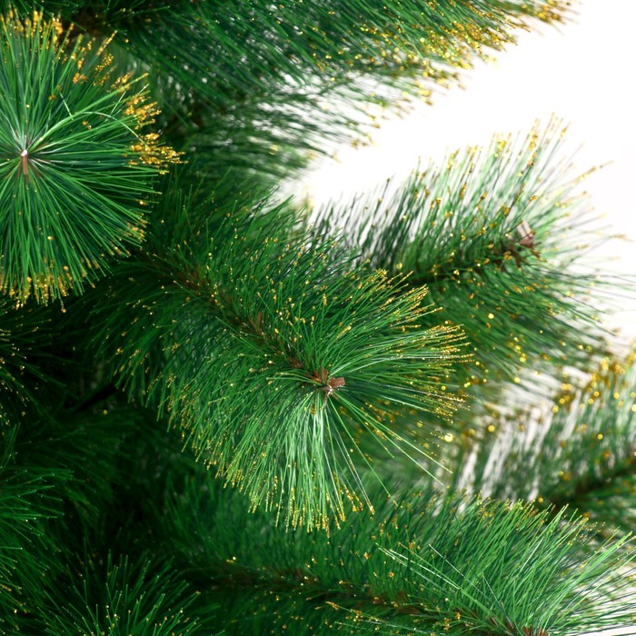 Кедр золото 120 см, d иголок 10 см, d нижнего яруса 77 см, 110 веток, металл подставка