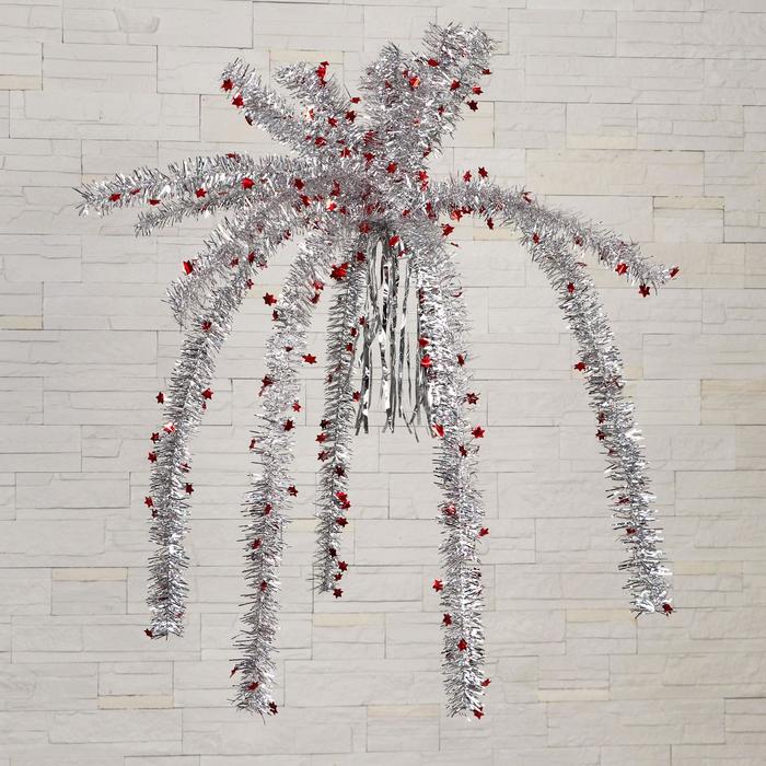 Пальма из мишуры "Звёзды" микс