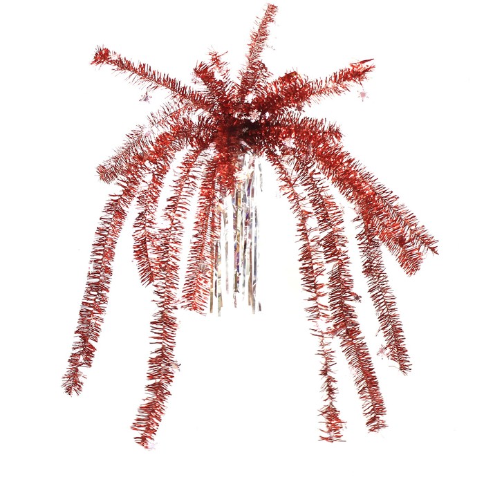 Пальма из мишуры "Снежинки" микс