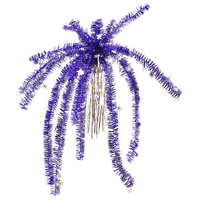 Пальма из мишуры "Снежинки" микс