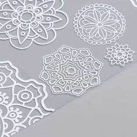 

Ацетатный лист с фольгированием "White Napkins" 30,5х30,5 см