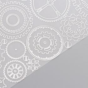 

Веллум с фольгированием "Silver Gears" 30,5х30,5 см