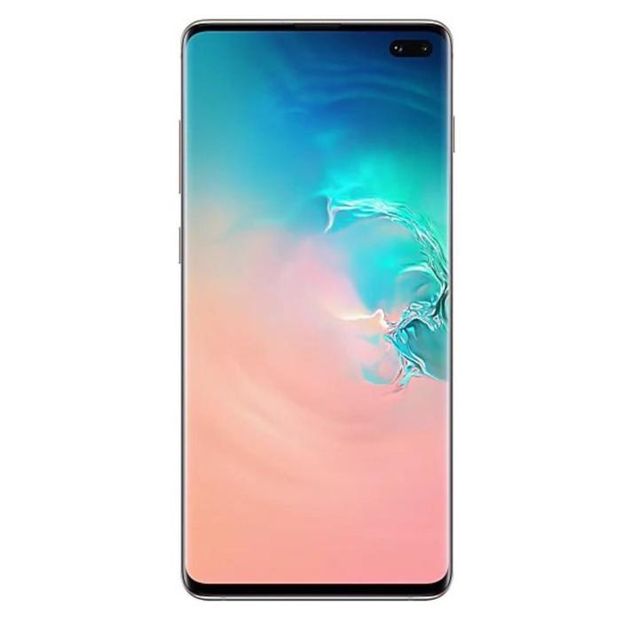 фото Смартфон samsung galaxy s10+ sm-g975f, 6.4", amoled, 8гб, 128гб, 12мп, 4g, перламутр