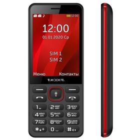 

Сотовый телефон TEXET TM-309, 3.2", 2sim, microSD, Bluetooth, 1700мАч, чёрно-красный
