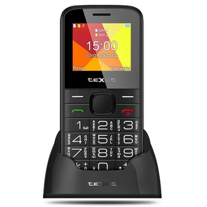 фото Сотовый телефон texet tm-b201, 1.77", 2sim, microsd, 1000мач, чёрный