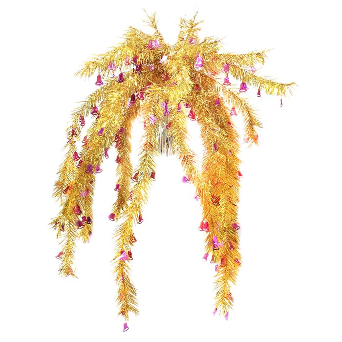 Пальма из мишуры большая "Колокольчики" микс