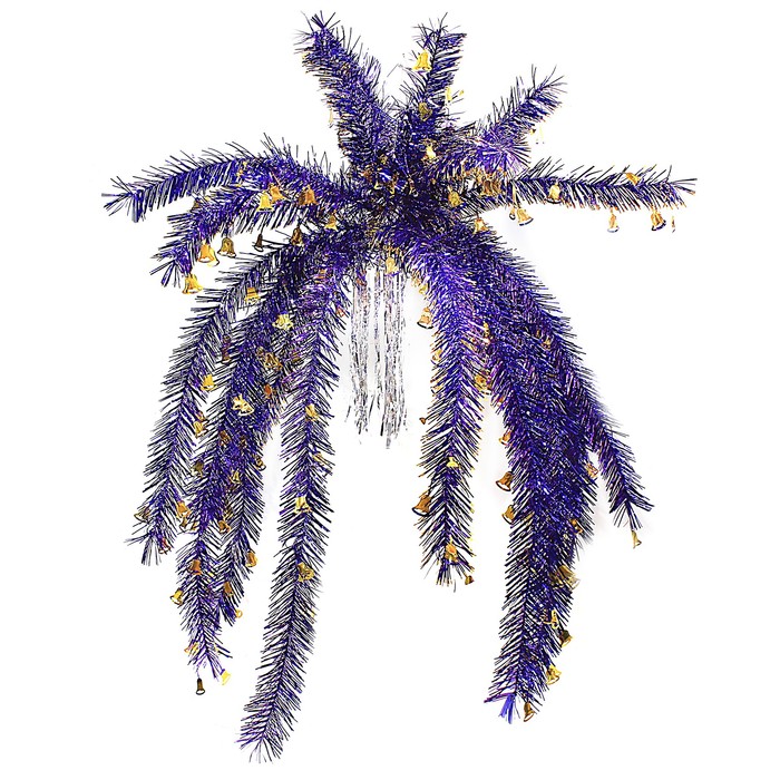 Пальма из мишуры большая "Колокольчики" микс