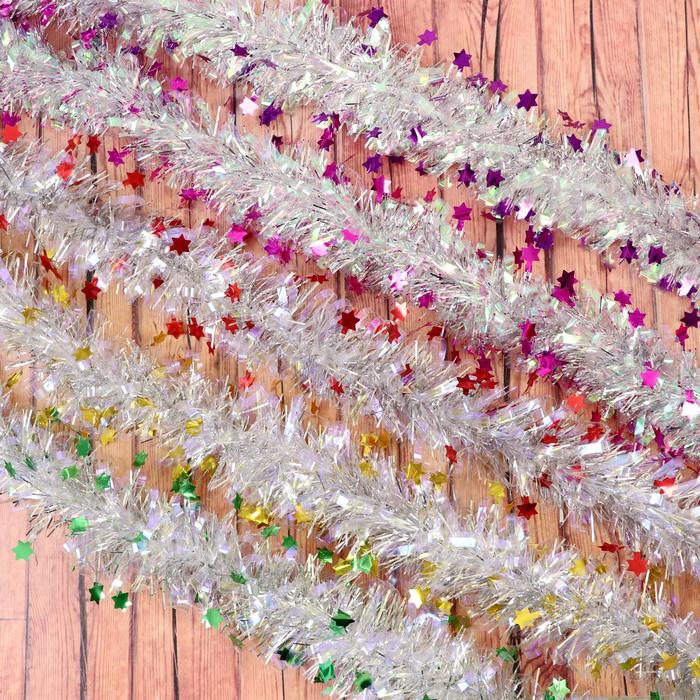 Мишура "Перелив" (звёздочки, микс)