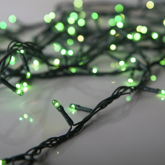 Гирлянда "Метраж" 4.5 м, Н.Т. 100 ламп, 220V, контр. 8 р, ЗЕЛЕНЫЙ