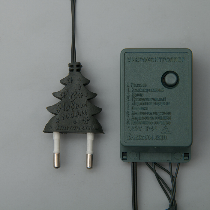 Гирлянда "Метраж" 4.5 м, Н.Т. 100 ламп, 220V, контр. 8 р, ЗЕЛЕНЫЙ