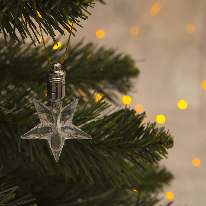 Подвеска световая "Звезда",8 см, батарейки в комплекте