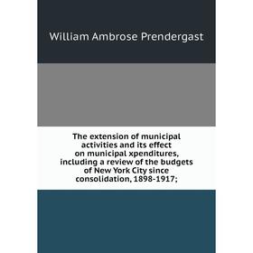 

Книга The extension of municipal activities and its effect on municipal xpenditures, including a review of the budgets of New York City since consolid