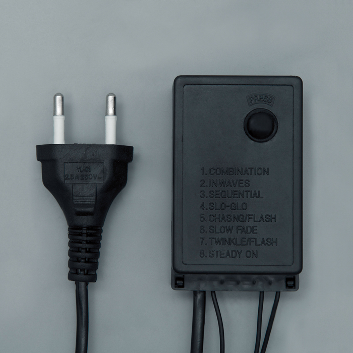 НИТЬ, улич. с насад. "Шарики d=1,5 см" 20 м, Н.Т. LED-200 контр. 8р. СИНИЙ