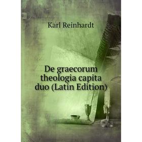 

Книга De graecorum theologia capita duo (Latin Edition)