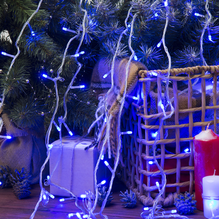 Гирлянда "Метраж" 13 м, Н.С. LED-150-220V, контр. 8 р. СИНИЙ