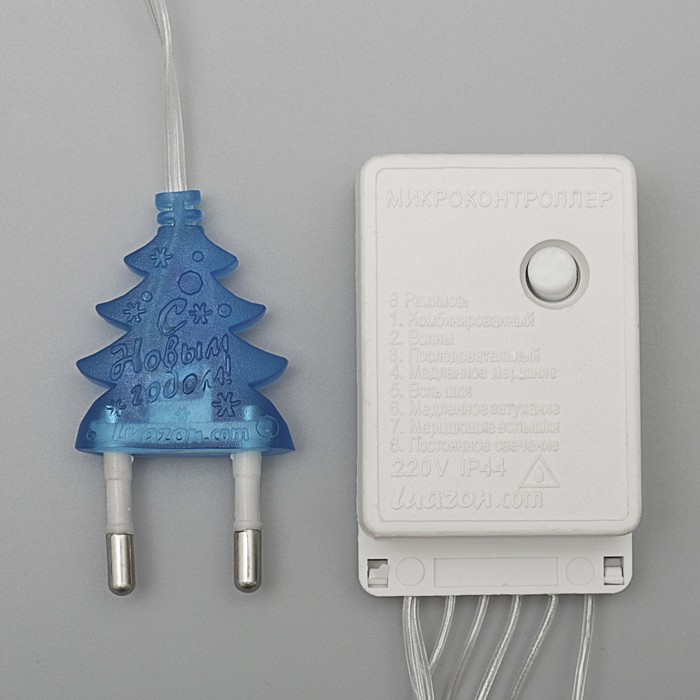 Гирлянда "Метраж" 20 м, Н.С. LED-200-220V, контр. 8 р. СИНИЙ