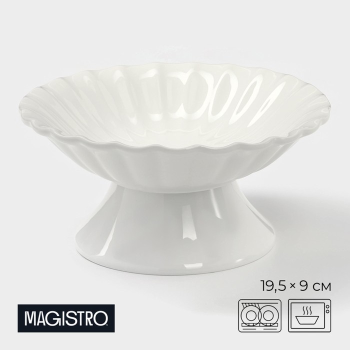 Подставка для десертов фарфоровая Magistro «Цветок», d=21,5 см цена и фото