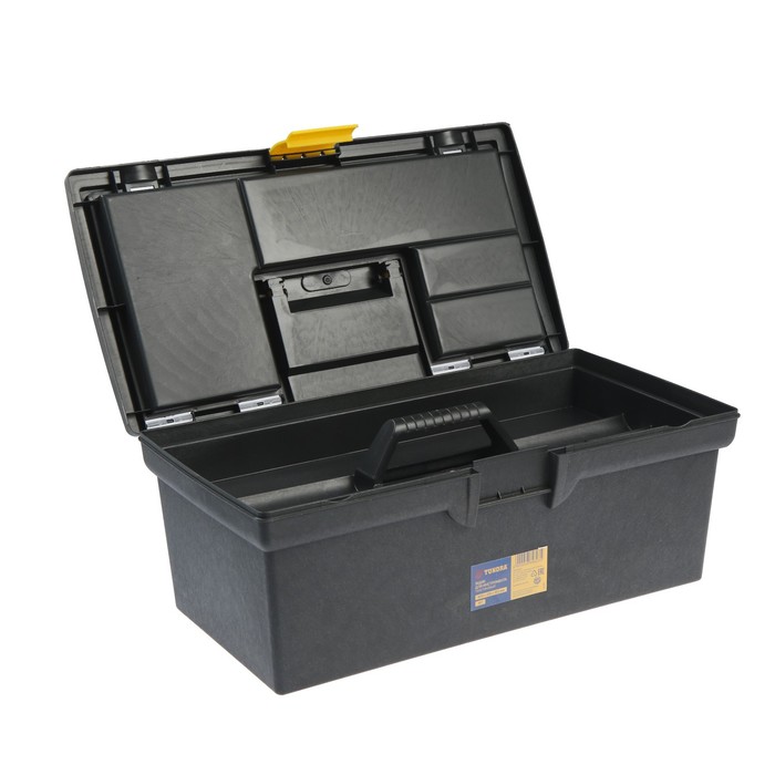 Ящик для инструмента TUNDRA, 16", 40.5х21.5х16 см, пластиковый, органайзер, защелка