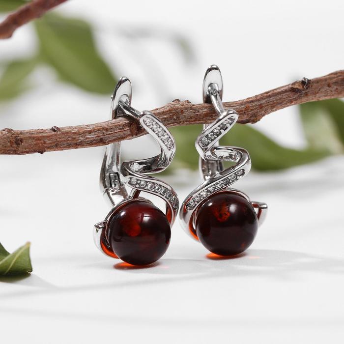 Серьги посеребрение шар №8 