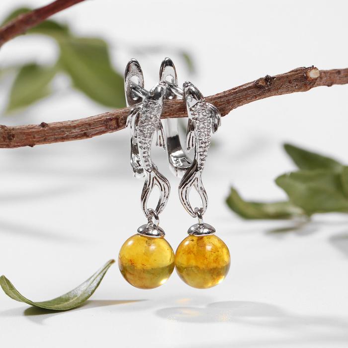 Серьги посеребрение шар №8 