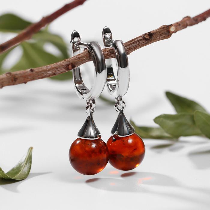 Серьги посеребрение шар №8 